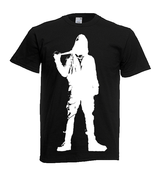 Shirt with a silhouette.